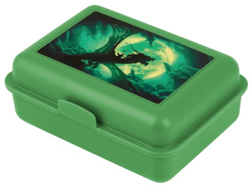 Baagl Boîte à goûter pour enfants avec compartiments - Boîte à goûter avec séparateur pour l'école et le jardin d'enfants - Lunchbox avec compartiments pour les filles (Dragon)