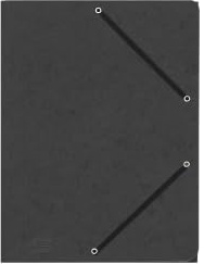 BIGO Pressspanmappen A4, 10er-Pack, aus 330 g/m² Presskarton, Schwarz | Dokumentenmappe mit Gummiband, Stabile Mappe für Büro, Schule & Archivierung