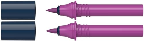 Schneider 040 cartucce Paint-It Twinmarker (Brush Tip – Pennello, inchiostro a base d'acqua, per l'applicazione su carta, 95% plastica riciclata), viola scuro 144