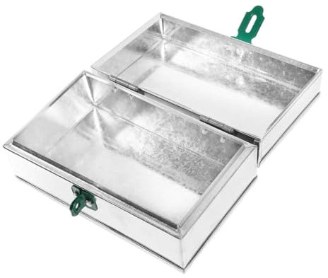 jojofuny Hardware Tool Box Metal Hard Shell Tool Case Lock Storage Holder Sturdy Iron Sheet Construction for Mechanics Wheels