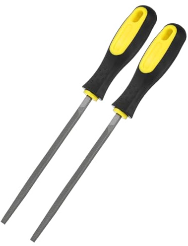 M METERXITY 2-Pack Lime Métallique Carrée 6 Pouces Lime Diamant En Acier | Haut Carbone, Lime Main Avec Poignée En PVC, Pour Bois Métal Céramique Verre Pierre Bijoux Carrelage Modèle DIY Affûtage