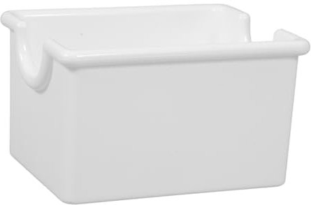 EXHUMKY Caja Organizadora Acrílica Para Bolsas De Té y Azúcar Contenedor Multifuncional Resistente Para Oficina y Bar Diseño Moderno y Práctico Unidad Blanca