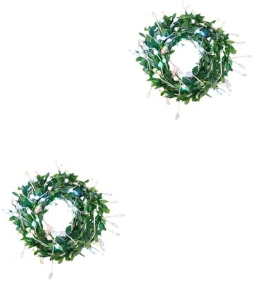jojofuny 2 Stck. Rattan-Lampe nachtlampe Lampenlichtverzierung Partylampe Rattan dekoratives Licht Partyzubehör Festivallichter Rattanlicht atmosphärisches Licht PVC Colorful