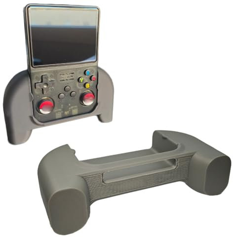 Poignée imprimée en 3D pour R36S console de jeu Poignée de maintien DIY Poignée Support de poignée ergonomique pour R36S (gris)