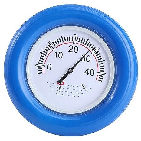 Toddmomy Schwimmbadthermometer Schwimmerthermometer Wassertemperaturtester Pool Teich Badewanne Schwimmend Edelstahl Kunststoff Großes Display
