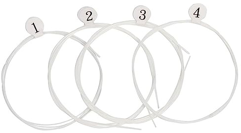 Gatuida 4stücke Stabile Nylon Ukulelensaiten Set Bruchfeste Transparente Saiten Klarer Klang Schnelles Ansprechverhalten Für Konzert Sopran-ukulelen Zubehör Musiker Geschenk