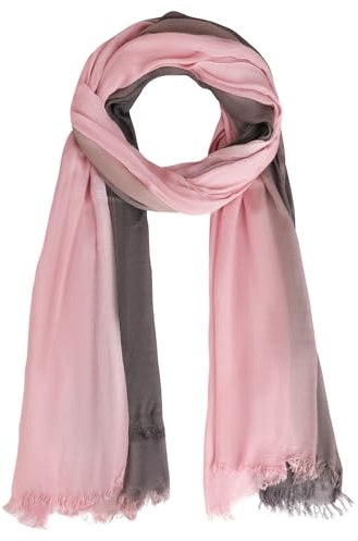 Monbessi Damen Dünner Schal Zweifarbiger Farbverlauf Leichter Schal Baumwolle Tücher Damen Mode-Accessoires Geeignet für Alle Jahreszeiten