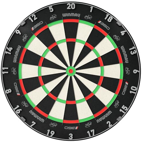 WINMAU - Blade 360 Cible de fléchettes - Triple Core Carbon - Rotation Complète - Graphiques Symétriques - Cible de fléchettes Professionnelle PDC avec spécifications Officielles de Tournoi