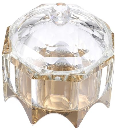 Garneck Cendrier de Bureau Verre Cristal avec Couvercle Rangement Cendres Pratique et Stable pour Maison Bureau et Terrasse