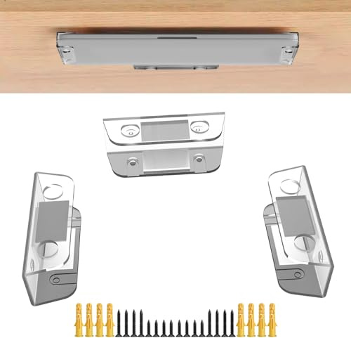 xyuayamz Laptopstativ under skrivbordet, stativ under skrivbordet för bärbar dator, universell vägghylla för bärbara datorer surfplattor tangentbord, enheter upp till 30 mm, transparent