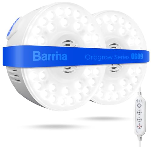 Barrina Orbgrow OG09 Puck LED Grow Lampe, 2 x 9W, 5000K, Timer, Dimmbar 2er