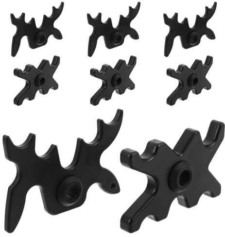 BESPORTBLE 8 Pièces Tête de Pont de Queue de Billard Porte-Baguettes de Billard Abs Noir 13mm Ajustement Précision Renforcée et Snooker