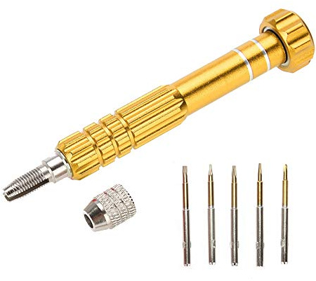 Sonew Jeu de tournevis - Kit d'outils de réparation électroniques professionnels - Tournevis de précision - Kit d'outils de réparation pour téléphones mobiles, lunettes, montres.[Or]