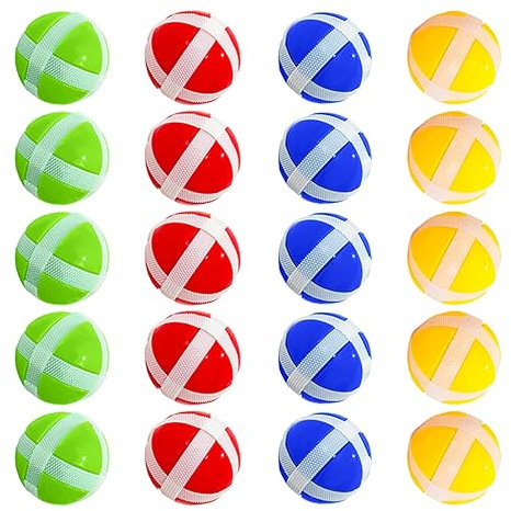 ASYKNM 20 Stück Kinder Darts Erstaz Bälle Klettball Wurf Spiel Scheibe Ersatzbälle Spiel Klett Wurfspiel Ersatzbälle Darts Erstaz Bälle für Drinnen Draußen Kinder Erwachsene Party Klett Klettspiel
