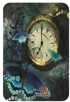 Kühlschrankmagnet mit Uhr-Schmetterlings-Druck, rechteckig, Acryl, vollständiges Druck-Design, langlebig und vielseitig