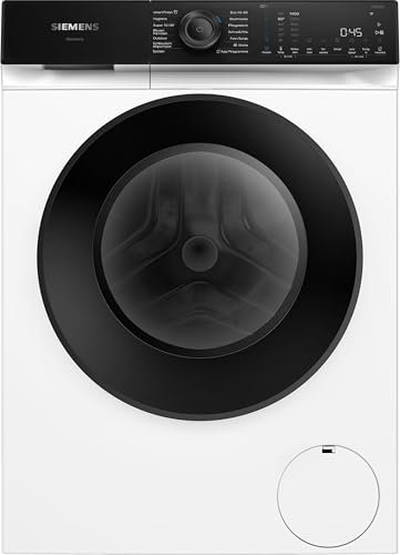Siemens WG44H2MECO, iQ500 Smarte Waschmaschine 9 kg, Frontlader, 1400 UpM, speedPack L, Antiflecken-System, smartFinish - Bügelhilfe, Mini load für Einzelteile, schonende Wäschepflege, LED Display