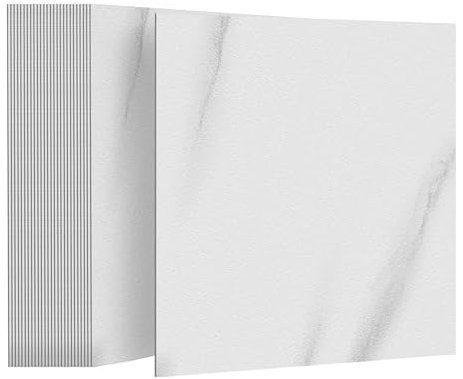 SUBTLETY 30 x 30 cm, set da 27 pezzi, autoadesivi, in vinile, effetto pietra, per pavimenti in laminato, impermeabile, per cucina, soggiorno, balcone (motivi A)