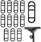 12Pcs Bike Silicone Mount Band Black Bike Light Strap Bike Phone Mount Bands Strap Portable Bike Light Mount Bike Light Strap for Flashlights Bike Exposure Light Mount Bicycle Light Holder
