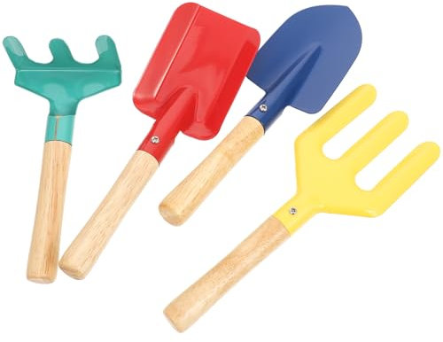 ibasenice 1 Satz Pflanzwerkzeug Garten Handschaufel Gartenhandwerkzeuge Kindergartengeräte Rechen Gartengeräte für kindergabel Grabwerkzeug für Gartengeräte zum Graben Holz