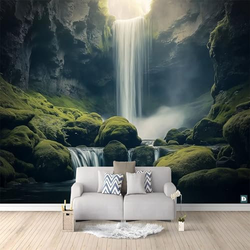 Fotomurales infantiles Fotografía natural Cascada Fotomurales 3D Tv Fondo Pared Moderno Dormitorio Murales Fotomurales Decorativos 250 x 175 cm