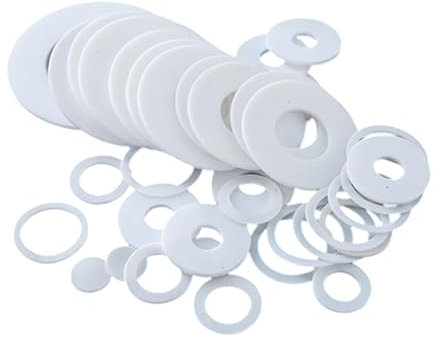 Nylon-Gummi-Unterlegscheiben, Unterlegscheiben 10 stücke 3mm Dicke PTFE Flache Unterlegscheibe Dichtungen Dichtring for Druck Gage ID 5-45mm(45x35x3mm)