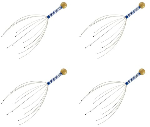Xnuiasqe Masajista de cabeza de araña para terapia de relajación y alivio del estrés (4 unidades)