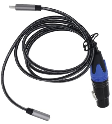 OTOTEC Câble Adaptateur Audio USB-C vers XLR Femelle + Sortie Stéréo 3,5 Mm (1/8) pour Smartphone Tablette Ordinateur Portable (1 M)