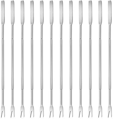 Cabilock 12pièces Fourchettes à Fruits De Mer Acier Inoxydable Lot de Outils pour Crabes Homards Coquillages Et Noix Design Ergonomique