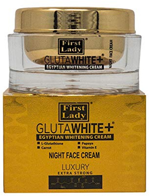 First Lady Glutawhite Egyptian Night Cream 100ml – Brightening Face Cream with Niacinamide & Glutathione, Dark Spot Corrector, Moisturising Night Cream with Papaya & Vitamin E