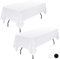 Showgeous 2 Pack White Polyester Tablecloth for 6ft Rectangle Tables 60 x 102 Inch Rectangular Fabric Table Clothes Washable White Table Covers for Wedding Banquet Restaurant Buffet Parties Camping