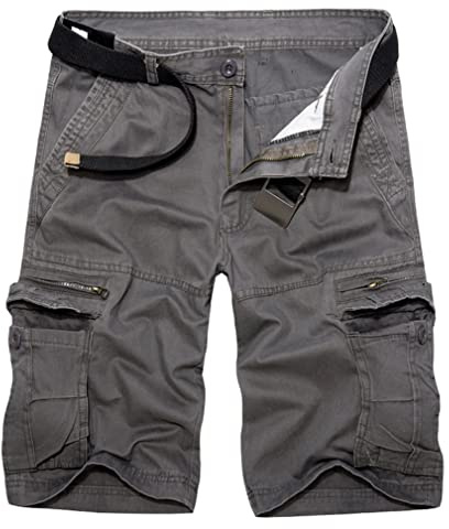 New front Shorts Summer Sports Camping Herren Unifarben Einfach Komfort Entspannung Lose Arbeitshosen Männer Durchführung von Sport Treiben Multi-Pocket(ungeschnallt)