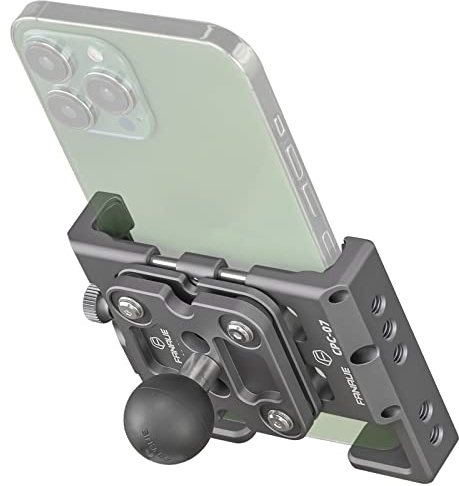 FANAUE Universelle Handyhalterung mit 2,5 cm Kugel für Smartphones mit einer Breite von 5,8 cm bis 8,6 cm, kompatibel mit RAM-Halterungen, B-Größe, Doppelbuchsenarm und Fahrrad-Handyhalterung mit