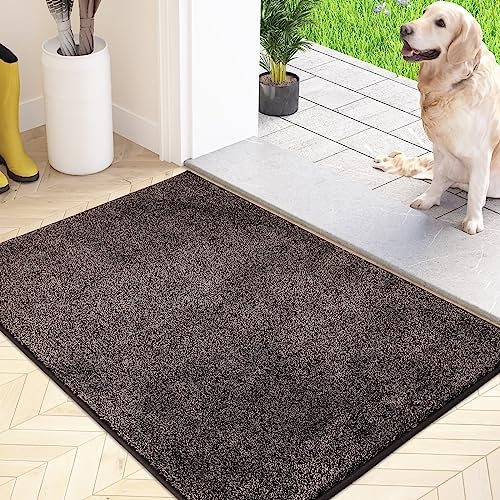 FCSDETAIL Zerbino Trappola Sporco, Tappetino Antiscivolo Lavabile in Lavatrice, Zerbino d'Ingresso con Microfibre Morbide Assorbenti per Cane, Ingresso, Porta e Corridoio