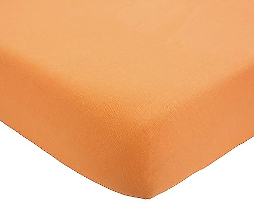 Trois Kilos Sept - Drap Housse Bébé - 100% Coton Jersey Extensible - Doux & Confortable - Bords Elastiqués - Label Oeko-TEX® Standard 100 - Abricot - 60x120 cm - Lot de 1