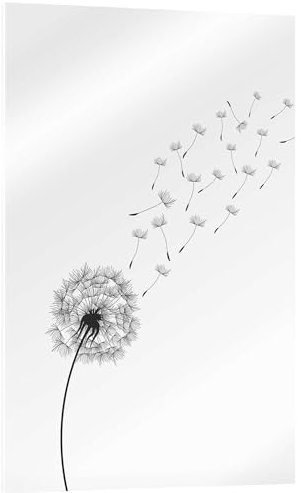 Posterlounge Kinder der Pusteblume Acrylglasbild 20 x 30 cm Schwarz-Weiß Wandbilder Wanddeko