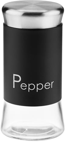 Galicja Kryddburkar GRENO – kryddorganisatör – pepparströare – kryddströare – kryddburkar – liten saltströare – 150 ml kryddglas för pepper, svart