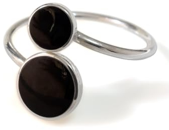 Fly Style Ring Silber 925 Damen, offener Ring größenverstellbar, 925 Silber Ring mit Stein oder Muschel