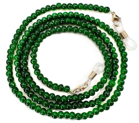 Decker Bead Women’s eyeglass chain eyewear retainer Reading glass Necklace Lanyard (Green)
