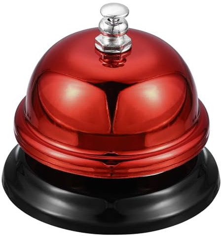 sourcing map Campanello da tavolo, 65 mm, per ristoranti, servizi, rosso