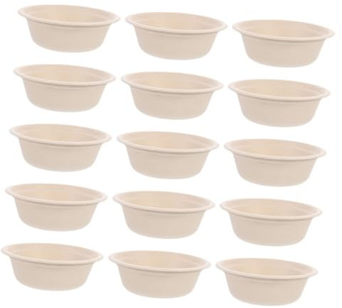 OUNONA 100piezas Cuencos Portátiles Diseño Natural Cuencos Para Ensalada y Fruta Accesorio Para Campamentos