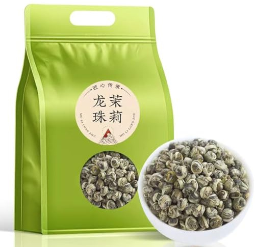 HQZMCTE Premium Chinese Green Tea Jasmine Longzhu Tea 125g/ Bag Strong Fragrance Loose Leaf Tea