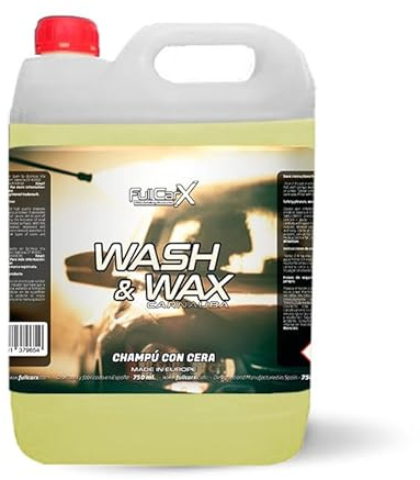 FULLCARX Wash & Wax 5L Autoshampoo mit Wachs Carnauba Aktivschaumreiniger Konzentriert, Auto Waschen Hoher Glanz, Shampoo Wax Reiniger Polieren 2 in 1, Reinigung Detailing Professionelles Produkt