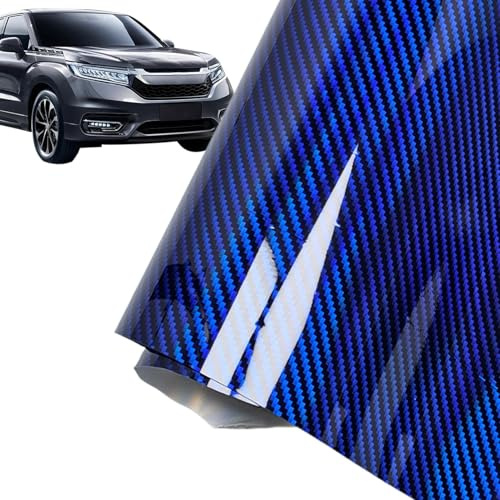 TocaFeank Lámina de Vinilo para Coches de Fibra de Carbono | Vinilo Protector De Fibra De Carbono para Automóvil | Accesorios De Modificación Elegantes Decoración Interior