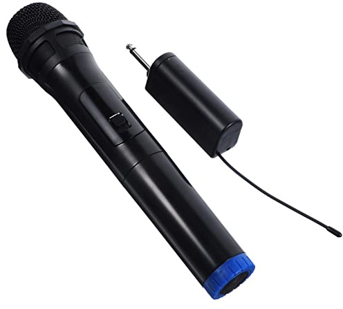 ERINGOGO Wireless Handheld Microphone Black One-to-one System Portable Singing Mic for Outdoor Ktv Home Karaoke and Stage Use, Compatible with Ktv Player and Dj Equipment