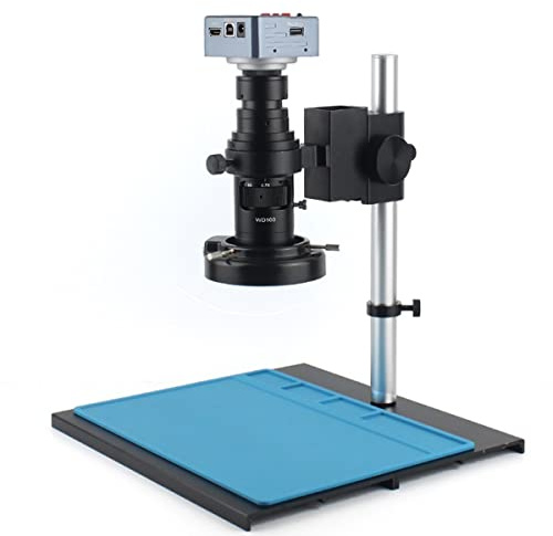 Kit di accessori per microscopio 4K Ultra HD 1080p Compatibile HDMI USB Sensore Digital Video Microscope Camera 4K Output 1/2 Vetrini per microscopio(A Suit)