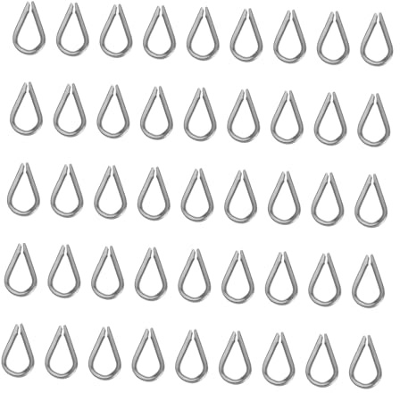 POPETPOP 100 Piezas De Guardacabos Y Abrazaderas Para Cable De Acero Guardacabos Para Cable De Remolque