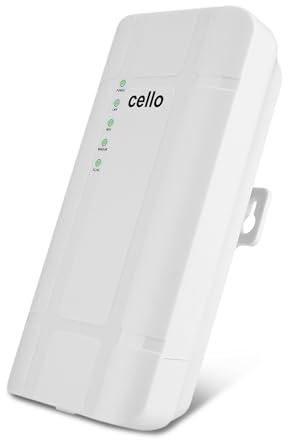Router Cello Outdoor 4G LTE con Ranura SIM, Carcasa Impermeable y Antipolvo, WiFi 300 Mbps, Compatible con PoE, Router móvil Desbloqueado para hogar, Granjas, CCTV, Industria y Zonas remotas