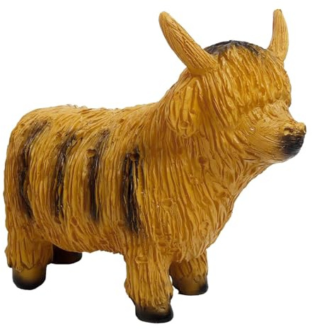F Fityle Statue Lumineuse de Vache des, Figurine Miniature en résine, Cadeau, décoration de Bureau, Jardin, cheminée, Patio, Salon
