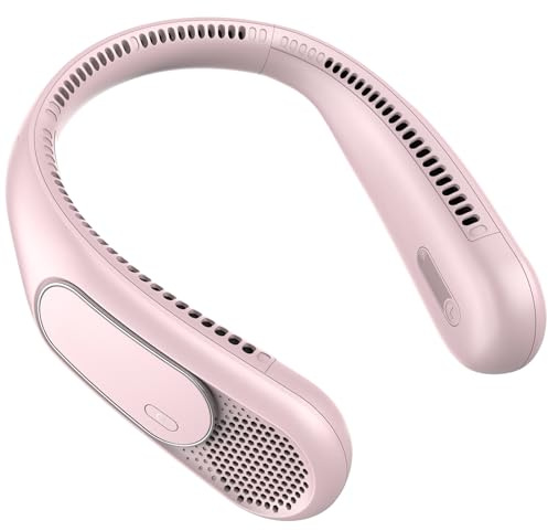 Dnenellr Nackenventilator 6000mAh Akku, Tragbarer Blattloser Halsventilator, 4 Geschwindigkeitsstufen, USB-aufladbar, Lange Akkulaufzeit, Ventilator für Reisen, Büro, Outdoor