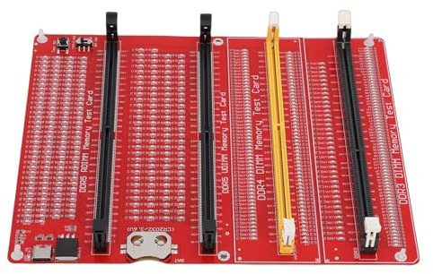 Asixxsix Memory Tester, 4 in 1 RAM Memory Tester Card with LED Light, Dual Power Supply Modes, Diagnostic Analyzer for Desktop Computer DDR3 DDR4 DDR5 UDMM DDR5 RDIMM